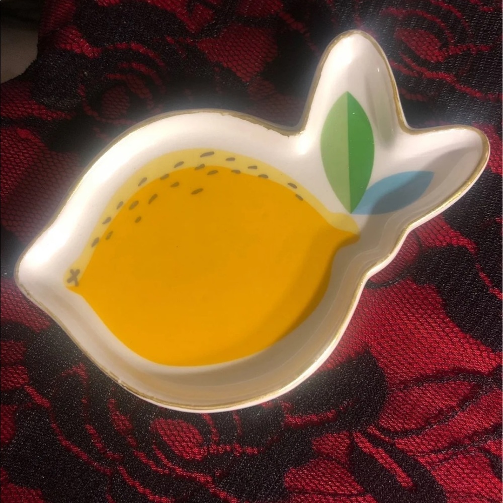Lemon shaped tray -ceramic